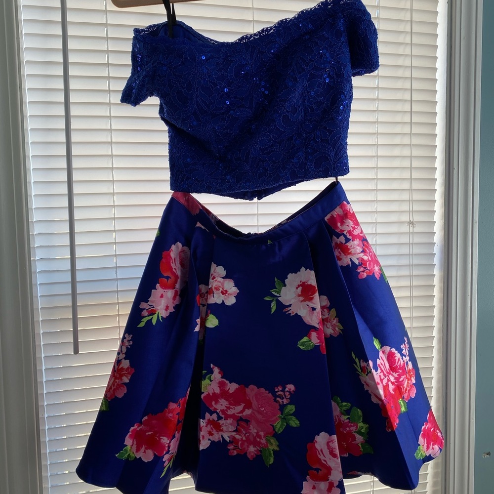 Blue Two Piece Dress
